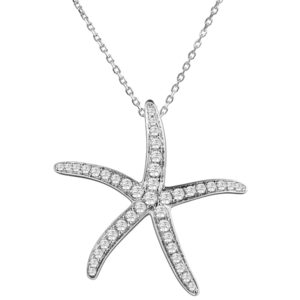 Cubic Zirconia Starfish Pendant